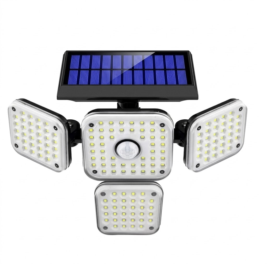 Lámpara Solar 3 Cabezas 192 LED Sensor