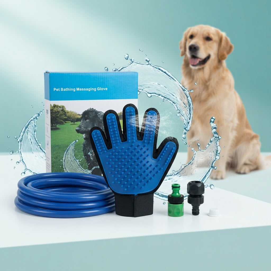 Guante de baño para mascotas