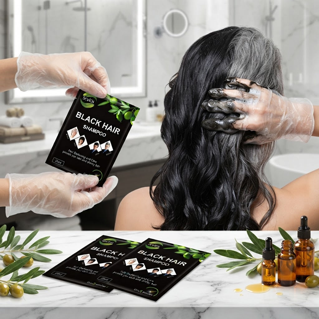 Shampoo Tinte Negro Black Hair